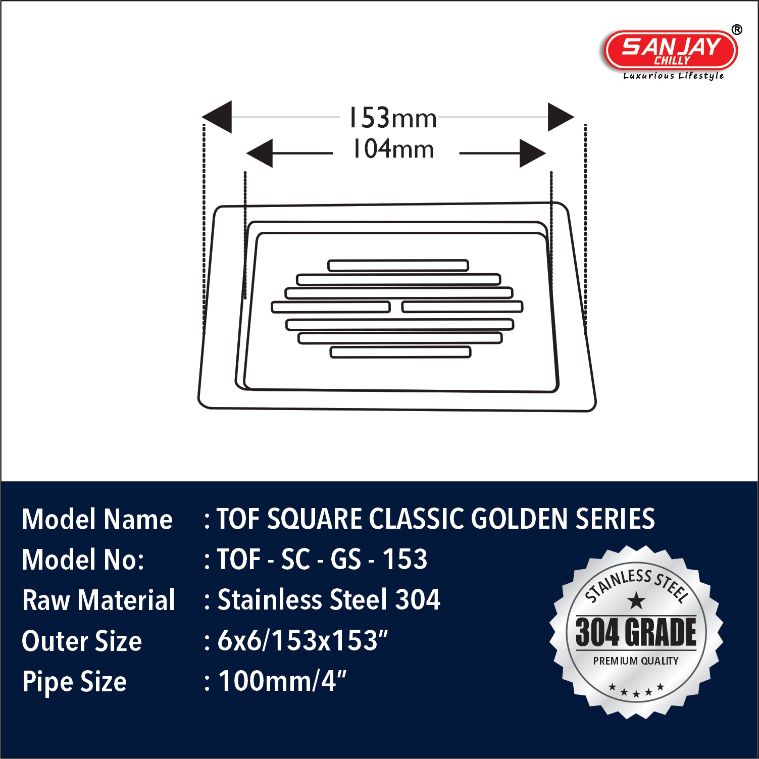 TOF Square Classic Golden Series