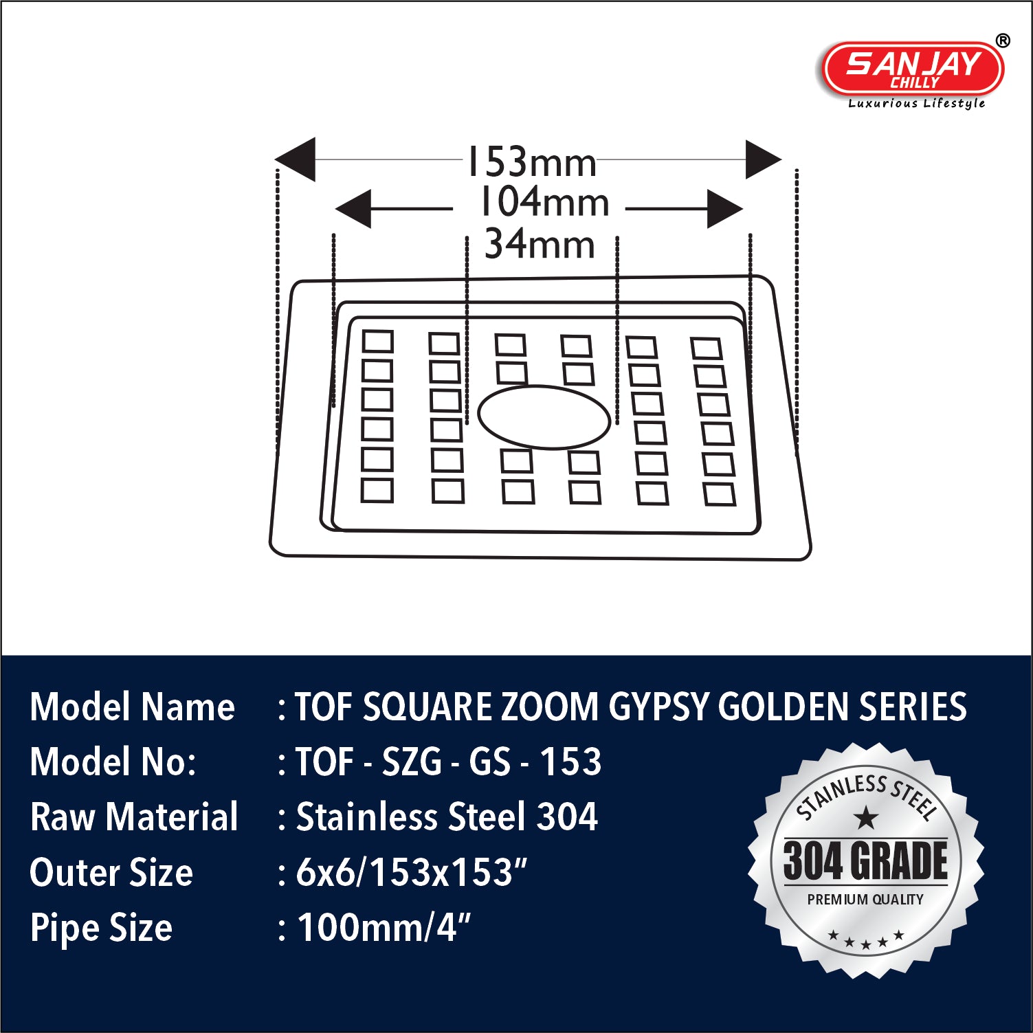 TOF Square Zoom Gypsy Golden Series