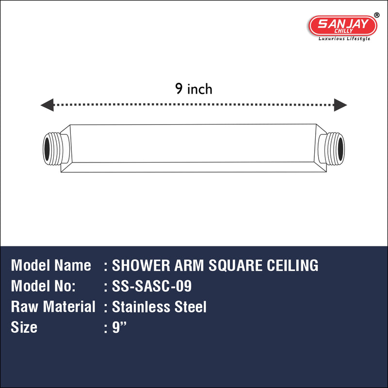 Shower Arm Square Ceiling