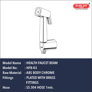 Health faucet Beam ABS Body Chrome Plated With Brass Fittings SS 304 Hose 1mtr