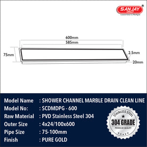 Marble Drainer Pure Gold