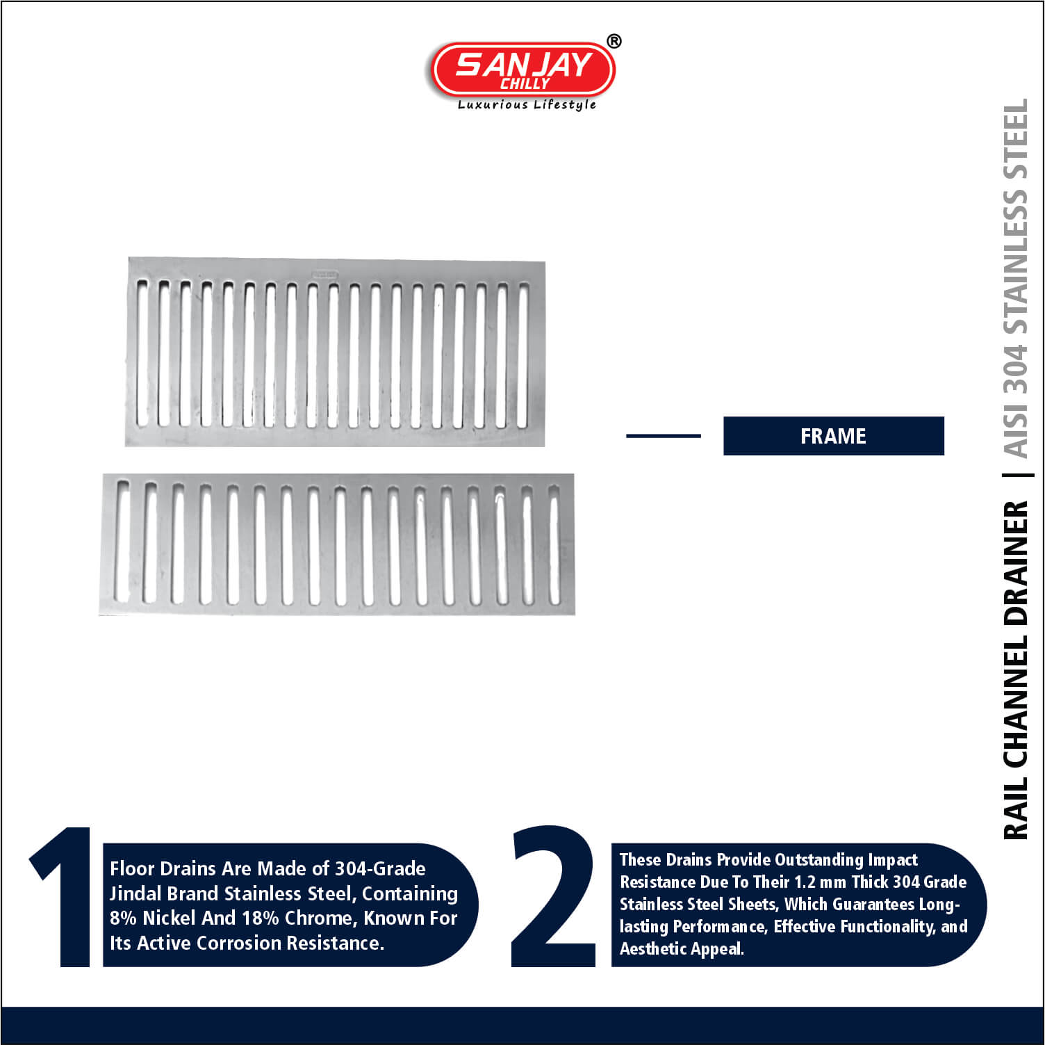 Rail Channel Drainer