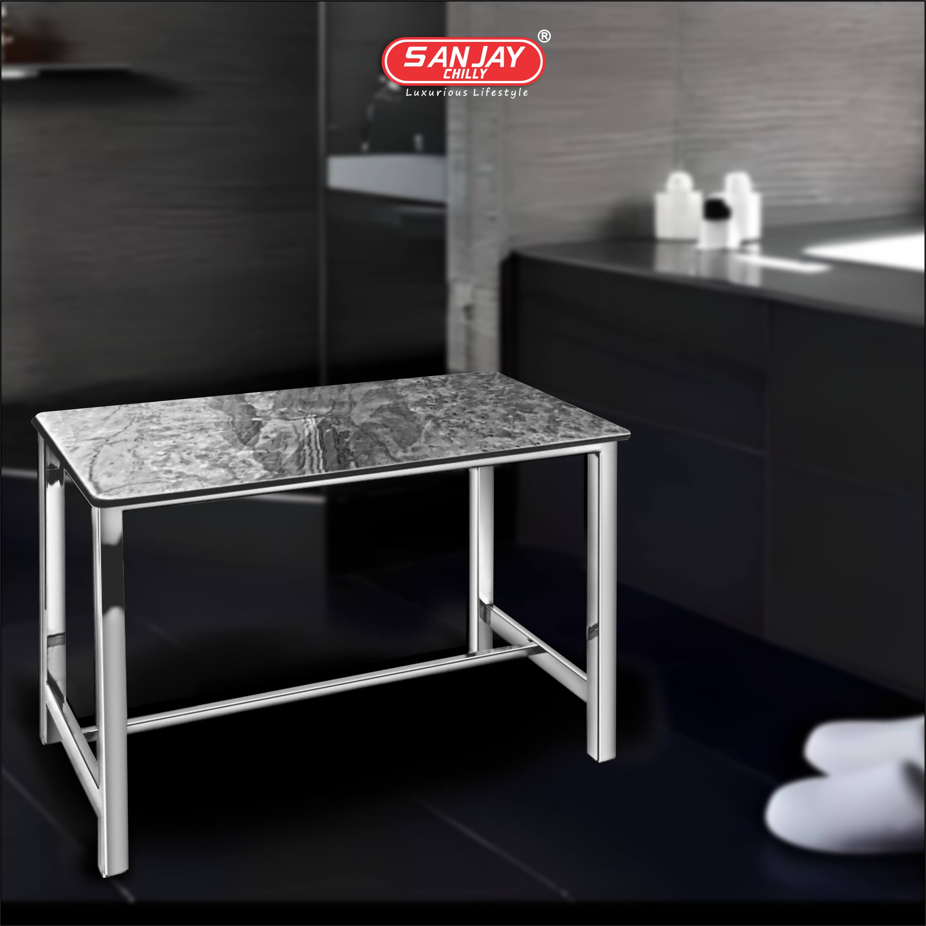 Bathroom Stool (Floor Mounted)