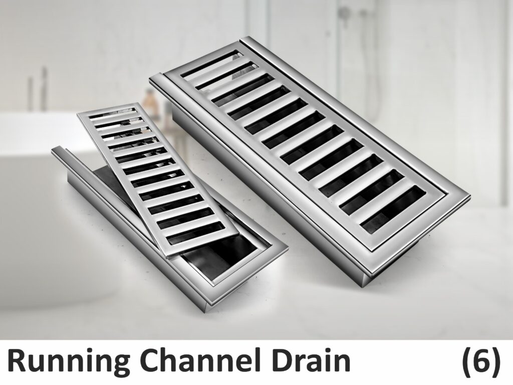 Running channel drain
